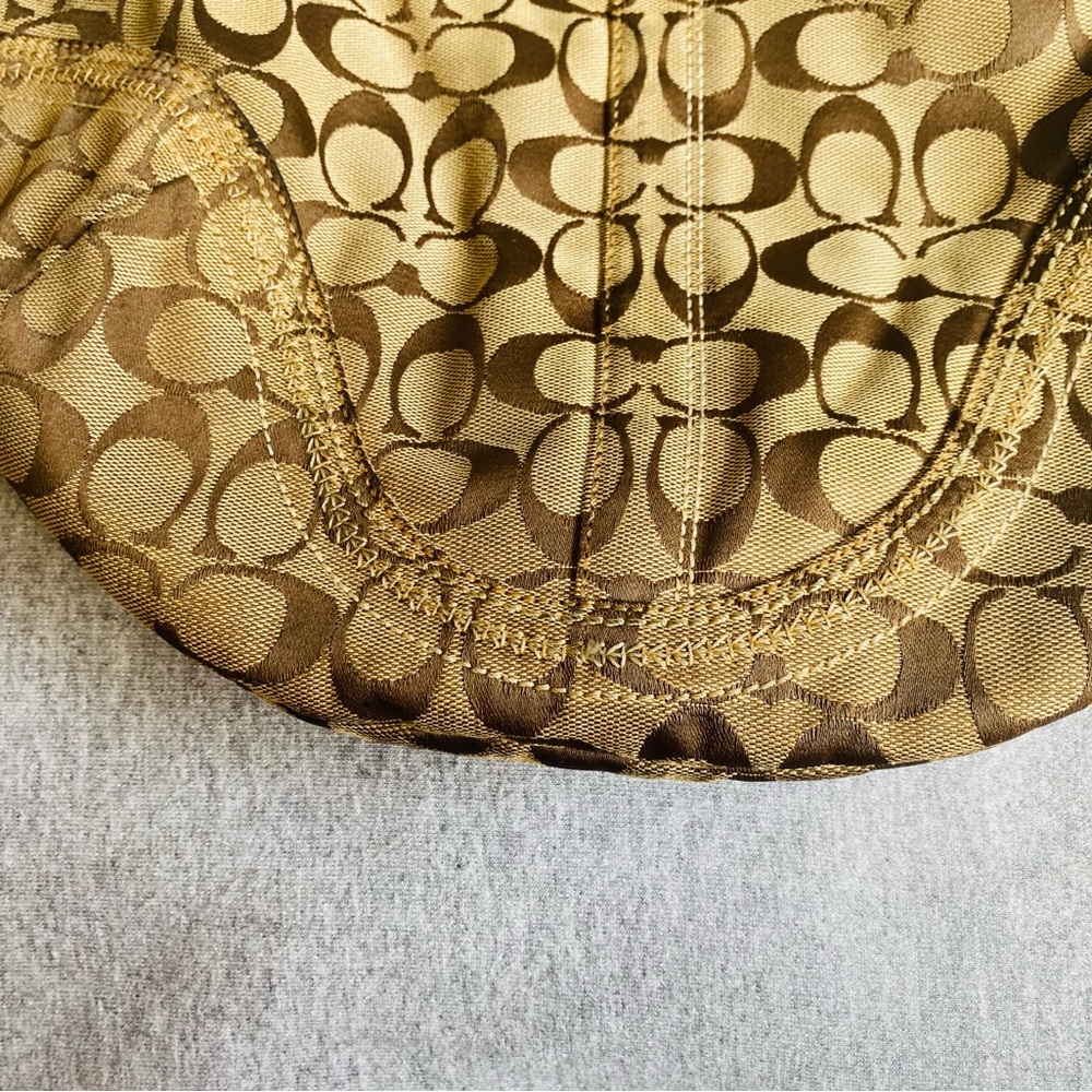 Y2K Coach Authentic Hobo Brown Signature C Shoulder Hand Bag Purse K 10601 - Picture 11 of 16